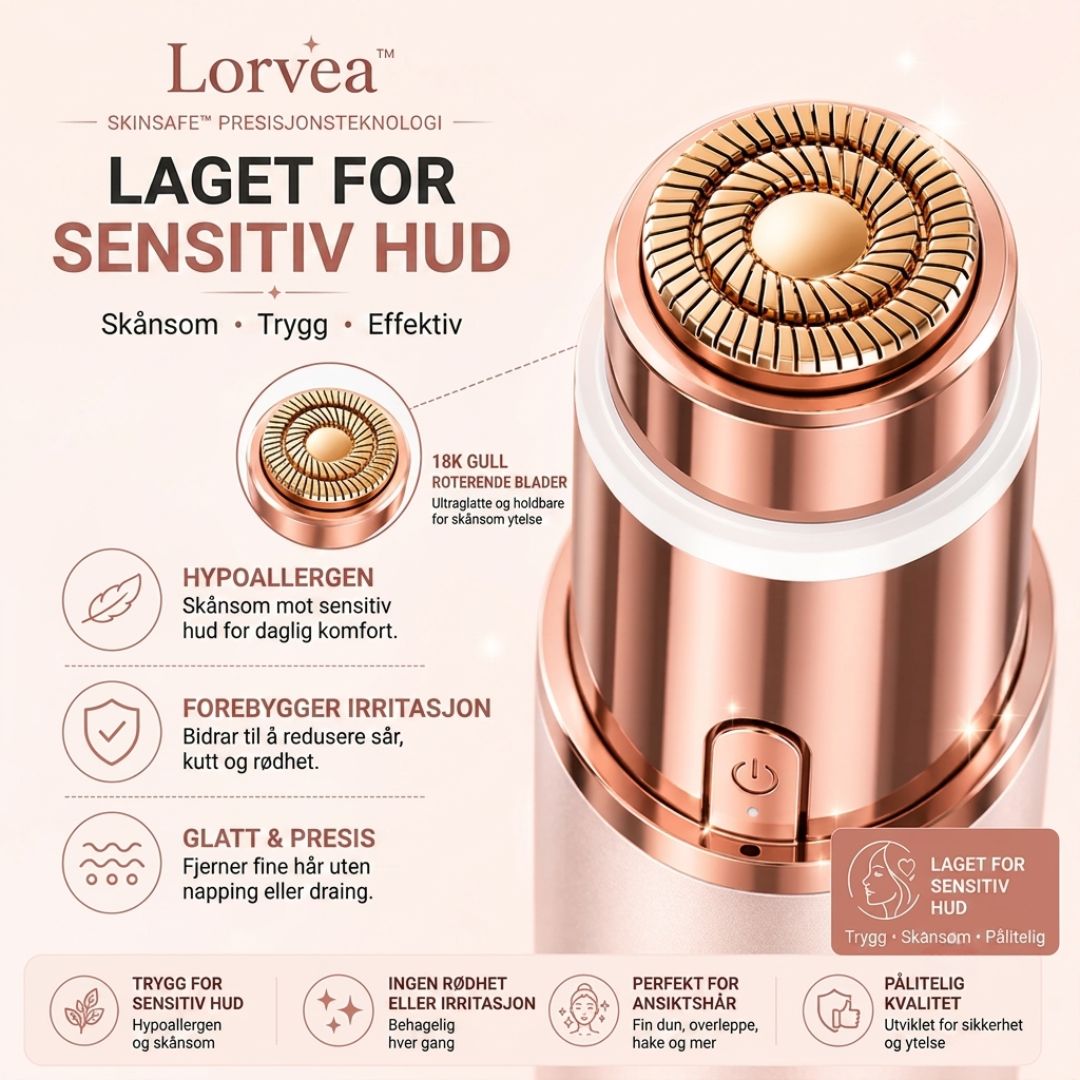 Lorvea 2-i-1 øyenbryn- og ansiktshårtrimmer