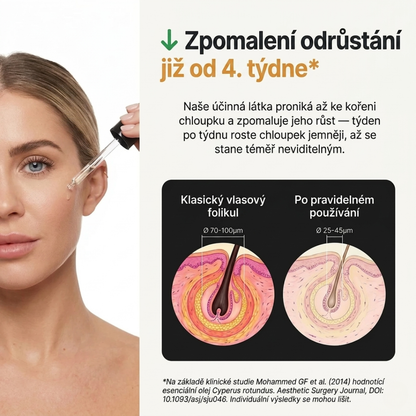 Přírodní sérum proti zarůstání chloupků